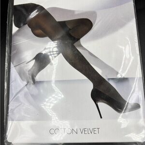 Cotton Velvet Opaque Sheer Tights for Women
